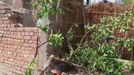 बेनीपुर: कंथूडीह गांव के श्मशान की अतिक्रमित सड़क पर प्रशासन ने चलाया बुलडोजर