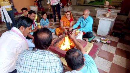 पेण्ड्रा रोड गौरेला: सेन समाज ने मरही माता मंदिर में मनाई श्री सेन जी महाराज की 724वीं जयंती