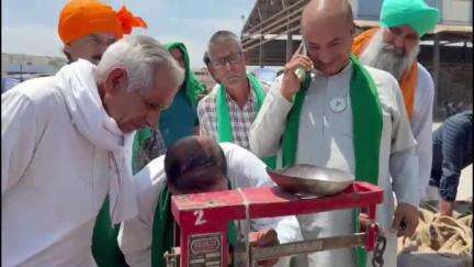छछरौली: छछरौली मंडी में भारतीय किसान यूनियन की बैठक, गेहूं के तोल की जांच पर चर्चा