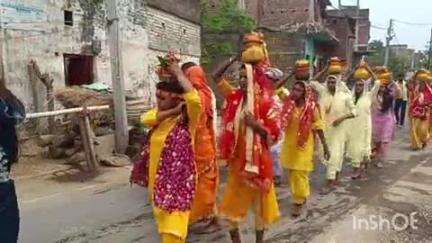 हिलसा: हिलसा सूर्य मंदिर से मलामा गांव में श्री महावीर हनुमान प्राण प्रतिष्ठा के लिए निकाली गई भव्य कलश शोभायात्रा