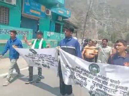 सतपुली: नयारघाटी संगम अध्ययन यात्रा का सतपुली में हुआ भव्य स्वागत