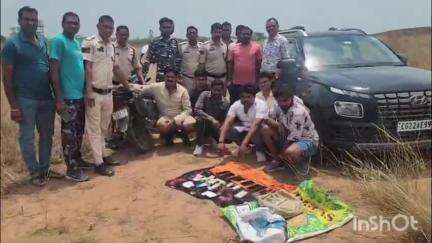 सरसीवां पुलिस ने की बड़ी कार्रवाई, 7 जुआरी रंगे हाथ गिरफ्तार