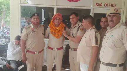 नूह: तावडू थाना प्रभारी इंस्पेक्टर दलबीर सिंह को शहरवासियों ने दी भावभीनी विदाई