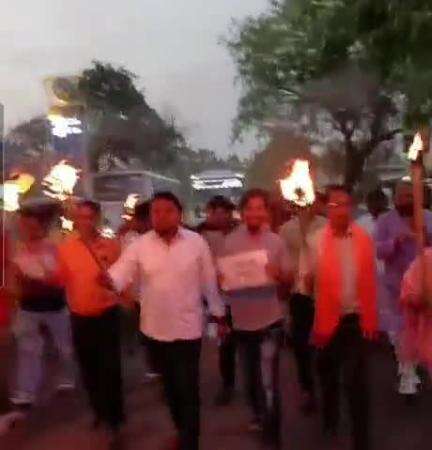 पोटका: पोटका में रामगढ़ बाबा जी आश्रम से हाता चौक तक आक्रोश रैली निकाली गई