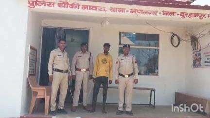 नेपानगर: नावरा चौकी पुलिस ने खेत से चोरी हुए केबल वायर के साथ शातिर चोर को किया गिरफ्तार