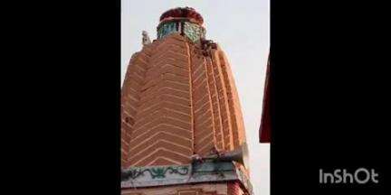 चामोर्शी: वाघोली येथील हनुमान मंदिरावर वीज पडल्याने मंदिराच्या कळसाचे नुकसान
