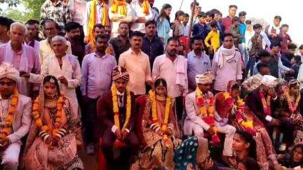 टेहरोली: इमलिया में 5 गरीब कन्याओं का सर्वजातीय सामूहिक विवाह हुआ संपन्न