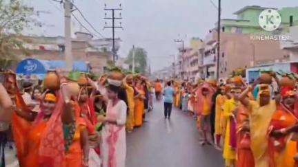 मोकामा: मोकामा में परशुराम जन्मोत्सव को लेकर निकली भव्य शोभायात्रा