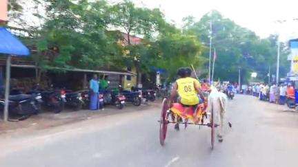 தேவகோட்டை: சித்தானூரில் சித்திரை திருவிழாவை முன்னிட்டு இரட்டை மாட்டு வண்டி எல்கை பந்தயம்