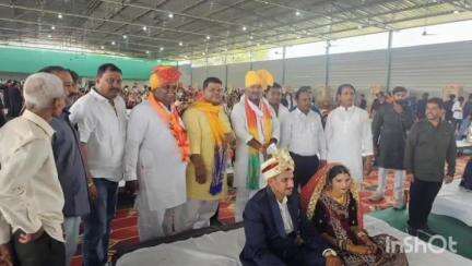 तराना: अखिल भारतीय ब्रह्मभट्ट क्षत्रिय समाज के सामूहिक विवाह सम्मेलन में तराना विधायक महेश परमार शामिल हुए