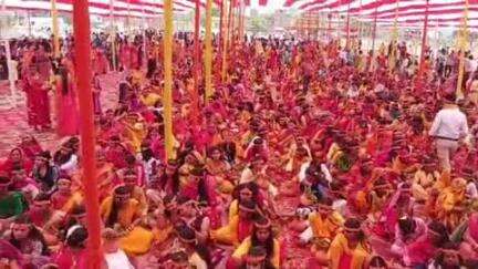 घाट कुसुंभा: गब्बे गांव में 9 दिवसीय महायज्ञ की शुरुआत 1100 कन्याओं की कलश यात्रा से
