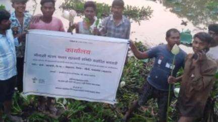 सिहावल: जल गंगा संवर्धन अभियान के तहत जिले के सिहावल में की गई जल स्रोतों की सफाई