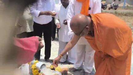 ಹಳಿಯಾಳ: ಹವಗಿಯಲ್ಲಿ ಹರಿ ಛತ್ರಪತಿ ಶಿವಾಜಿ ಮಹಾರಾಜ ಗುರುಕುಲ ನಿರ್ಮಾಣಕ್ಕೆ ಭೂಮಿ ಪೂಜೆ