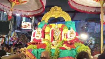 బంగారు తిరుచ్చిపై ఊరేగిన శ్రీకృష్ణ స్వామి వారు