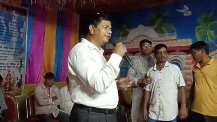 খড়গ্রাম: ইন্দ্রানী এলাকায় বাসন্তী পূজোয় উপস্থিত বিধায়ক আশীষ মার্জিত