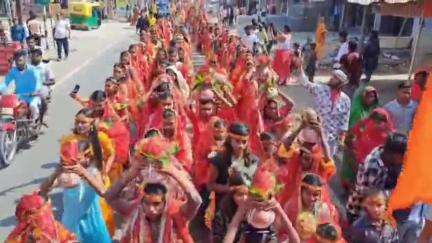 विद्यापति नगर: विद्यापति धाम से रामनवमी महोत्सव को लेकर निकाली गई भव्य कलश यात्रा