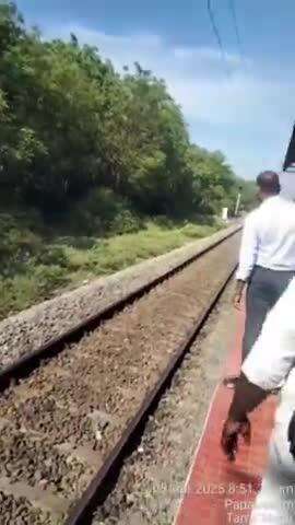 பாபநாசம்: பாபநாசம் ரயில் நிலையத்தில் நிற்காமல் சென்ற ரயில் மீண்டும் பின்னோக்கி வந்த வீடியோ சமூக வலைத்தளத்தில் வைரல்