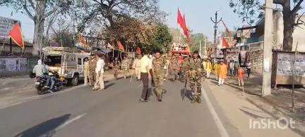 मनिका: प्रखंड में रामनवमी जुलूस को लेकर पुलिस प्रशासन पूरी तरह मुस्तैद
