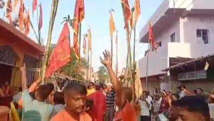 गोइलकेरा: गोइलकेरा बाजार में रामनवमी के अवसर जुलूस निकाला गया