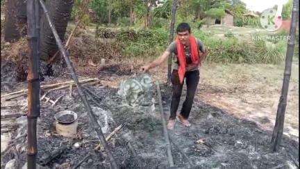 कुढ़नी: फकुली थाना क्षेत्र में घर में लगी आग, सारा सामान जलकर राख
