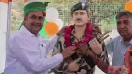 बानसूर: बानसूर के होलावास में शहीद सूबेदार रणजीत सिंह शेखावत की मूर्ति का अनावरण कार्यक्रम आयोजित किया गया