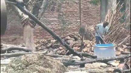 पटियाली: बहोरा गांव में संदिग्ध परिस्थितियों में घर में लगी आग, नामजद लोगों पर आग लगाने का आरोप