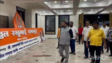 ठाणे: गांधीनगर येथे उभारण्यात येत असलेल्या विठ्ठल रुक्मिणी मंदिराच्या सभागृहाची खासदार नरेश मस्के यांनी केली पाहणी