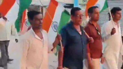 দুবরাজপুর: কাশ্মীর হামলার প্রতিবাদে ও সেনার সমর্থনে চিনপাই গ্রামে বিজেপির মিছিল