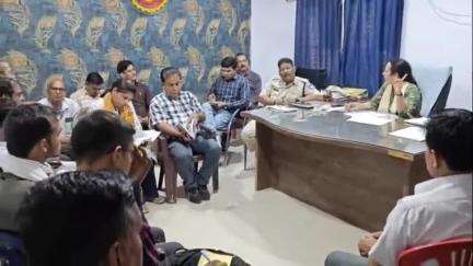 ब्यावरा: ब्यावरा एसडीएम ने सिविल डिफेंस को लेकर अधिकारियों की बैठक ली