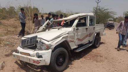 बाप: भीयासर के पास हुए सड़क हादसे में घायल 2 लोगों ने तोड़ा दम