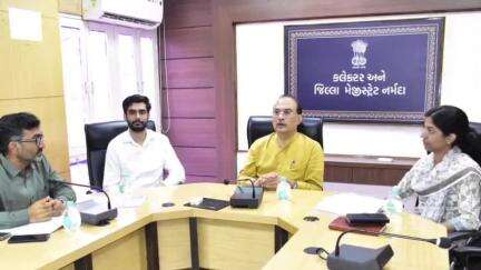 નાંદોદ: જિલ્લા કલેકટરની અધ્યક્ષતામાં પ્રધાનમંત્રી જનજાતિ આદિવાસી ન્યાય મહા અભિયાન,ધરતી આબા જનજાતિ ગ્રામ ઉત્કર્ષ અભિયાનની બેઠક