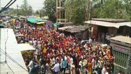 खण्डार: खंडार विवाह स्थल से मुख्य बाजारों में होकर कोली समाज ने भव्य रैली के साथ सप्तम सामूहिक सम्मेलन का किया आगाज