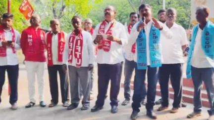 భూపాలపల్లి: సార్వత్రిక సమ్మెలో సింగరేణి కార్మికులు పాల్గొనే విజయవంతం చేయాలి: సింగరేణి కార్మిక ఐక్య సంఘాల నాయకులు పిలుపు