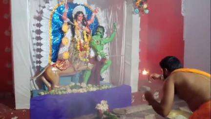 পুরুলিয়া ২: দেবীদুর্গার ভিন্ন রূপে সপ্তমী, অষ্টমী,নবমী এবং দশমীর গন্ধেশ্বরী পুজো হয় মফস্বল থানার জয়নগরে