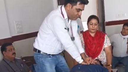ब्यावरा: सिविल अस्पताल ब्यावरा में आपदा प्रबंधन को लेकर दिया गया प्रशिक्षण