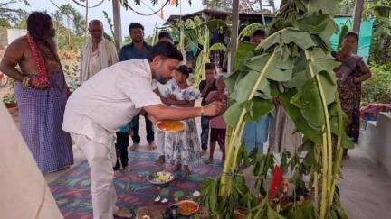 సిర్పూర్ టి: కాగజ్ నగర్ పట్టణంలో లోక్‌నాథ్ బాబాను దర్శించుకుని ప్రత్యేక పూజలు చేసిన ఎమ్మెల్యే డాక్టర్ పాల్వాయి హరీష్ బాబు