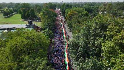 UP CM participates in 'Bharat Shaurya #TirangaYatra' to mark success of 'Operation Sindoor' in #Lucknow.