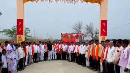 कळमनूरी: मौजे आडा येथे धर्मवीर छत्रपती संभाजी महाराज प्रवेशद्वाराचे लोकार्पण थाटात