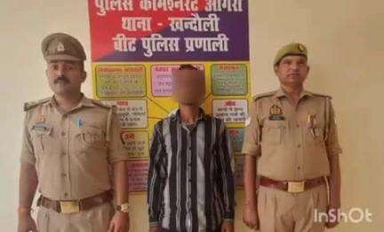 एत्मादपुर: यमुना एक्सप्रेसवे इंटरचेंज से अपहरण के मामले में वांछित अभियुक्त को किया गिरफ्तार
