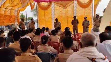 निवाड़ी: निवाड़ी एसपी ने ली एन सी सी  कैडेट की ली क्लास युद्ध कौशल की सिखाई जानकारियां