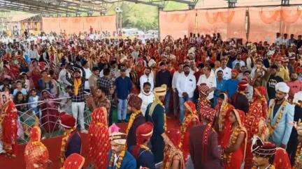देवरी: देवरी कृषि उपज मंडी में मुख्यमंत्री विवाह कन्यादान योजना का सम्मेलन संपन्न, 180 जोड़ों का विवाह हुआ