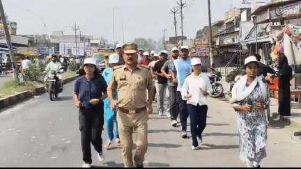 रुधौली: रुदौली थाने पर डिजिटल वॉरियर अभियान के तहत साइबर जागरूकता के लिए आयोजित हुआ मैराथन