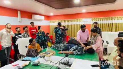 कटनी नगर: मिशन चौक के नगर निगम कार्यालय में आपदा प्रबंधन प्रशिक्षण