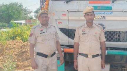 नांगल चौधरी: निजामपुर क्षेत्र से अवैध पत्थर ढोते ट्रक को पुलिस ने पकड़ा, सीज किया