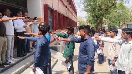 नागौर: नागौर के मिर्धा कॉलेज में विद्यार्थियों ने बाल विवाह के खिलाफ दिलवाई शपथ