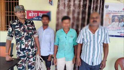 डोभी: बहेरा थाना क्षेत्र के दो गांवों से कोर्ट के एक मामले के तीन वारंटी गिरफ्तार