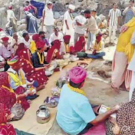 आहोर: हरजी गांव में ठाकुर जी मंदिर के निर्माण का शिलान्यास हुआ