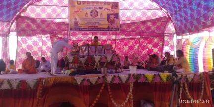 पोरसा: दुर्ग के पुराआसमानी माता मंदिर में श्रीमद् भागवत कथा का आयोजन, आचार्य आनंद जी ने कथा सुनने का महत्व बताया
