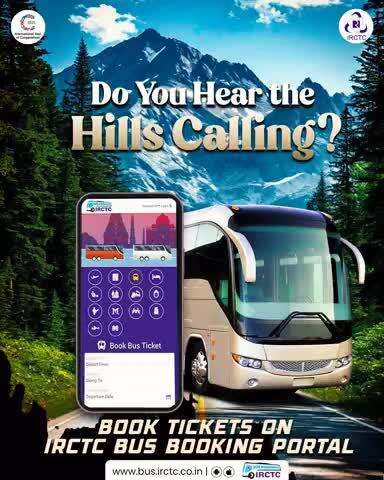 Escape the summer heat on a bus trip to the hills. 

Go to www.bus.irctc.co.in to book bus seats now!