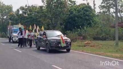 पालोजोरी: झारखंड लोकतांत्रिक क्रांतिकारी मोर्चा के बैनर तले शुरू हुई खतियानी #पैदल यात्रा#
